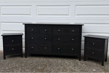 bedroom set ikea hemnes 8 drawer dresser + 2 ikea hemnes 2 drawer nightstands (DELIVERY AVAILABLE)