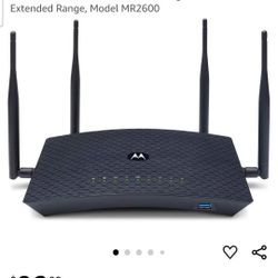 Motorola AC2600 4x4 WiFi Smart Gigabit Router with Extended Range, Model MR2600
