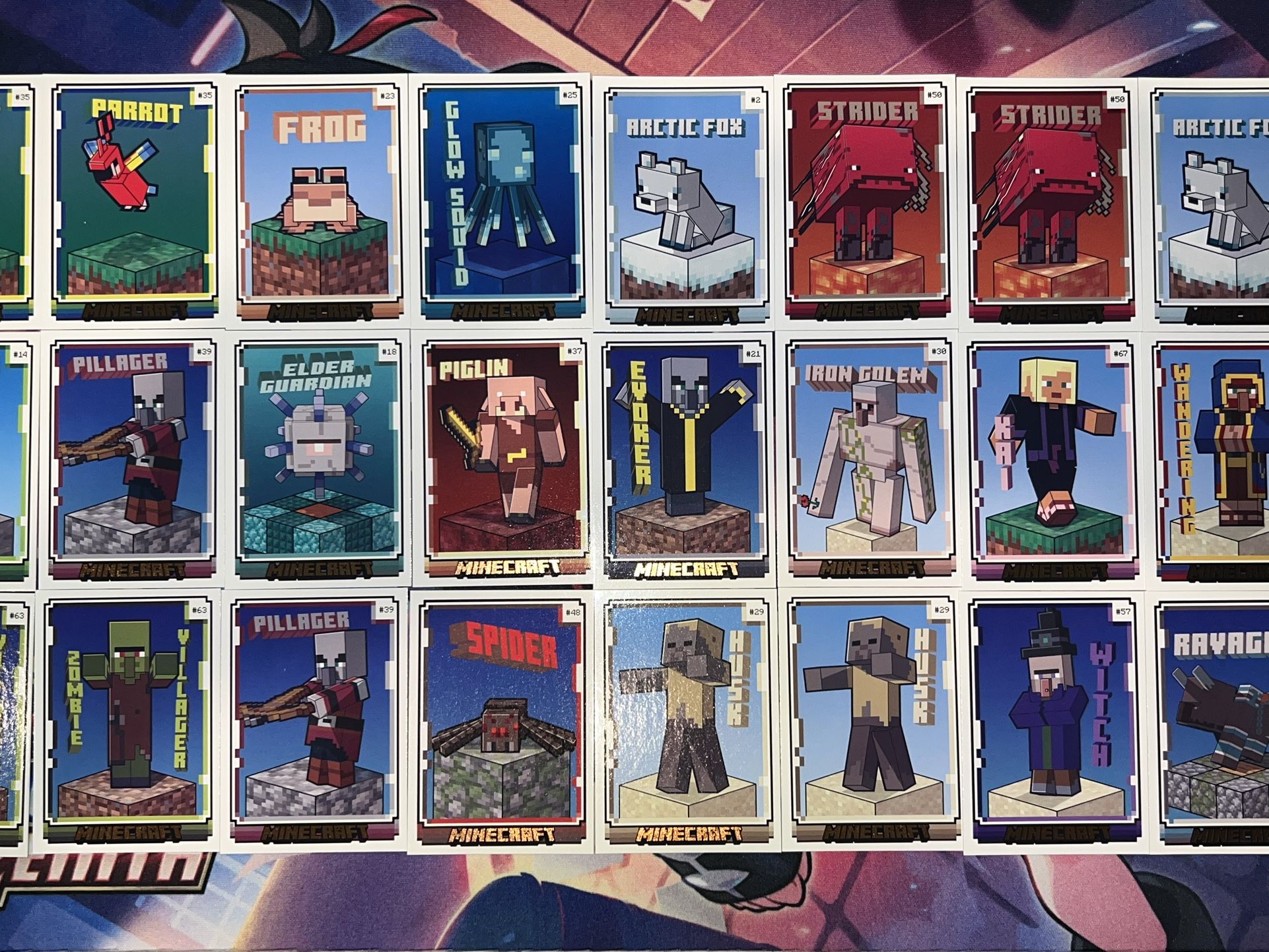 Minecraft Panini Cards Lot (See Description For Prices)