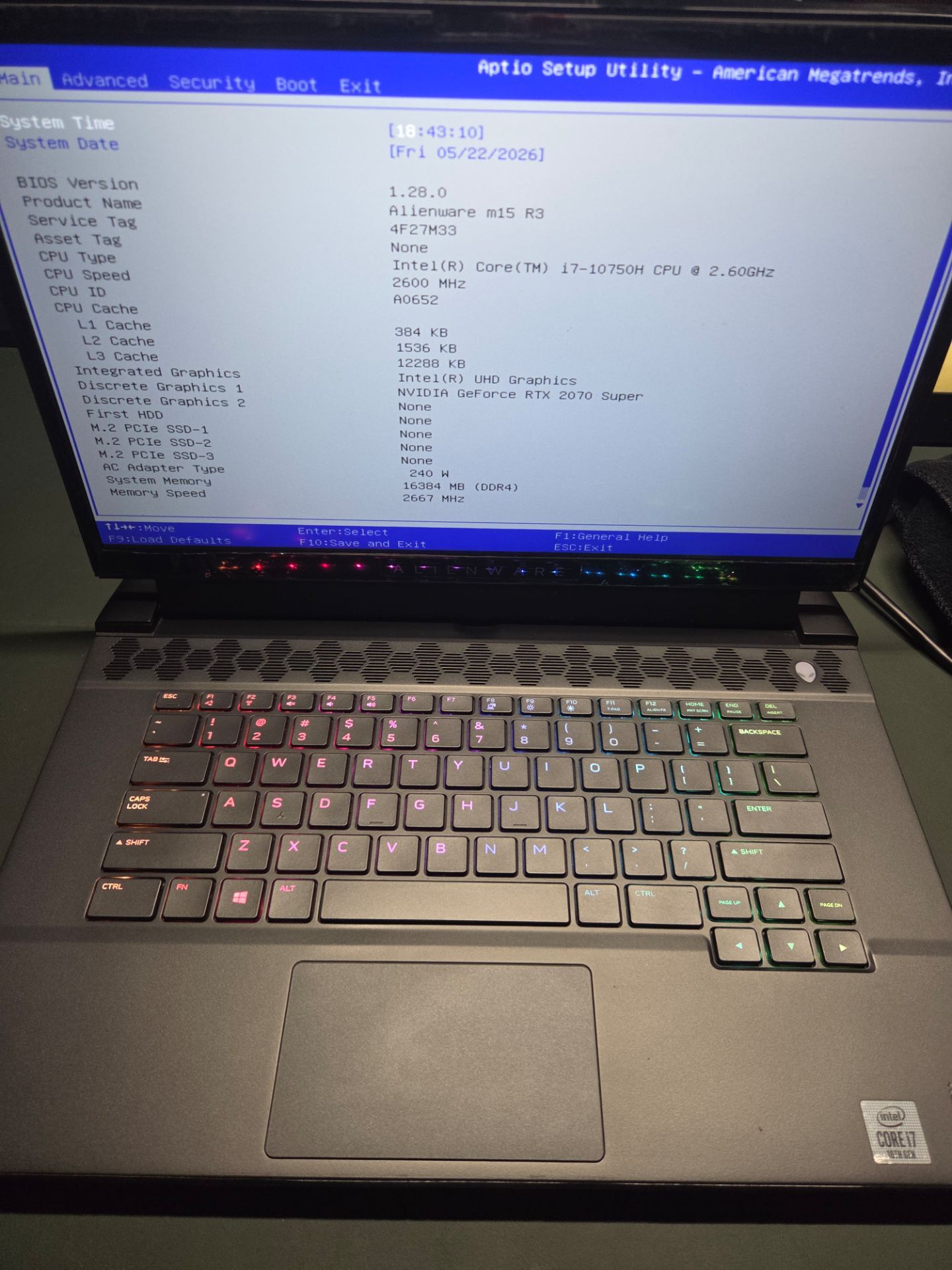 Alienware m15 -for parts/repair