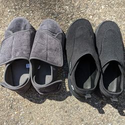 Men's Size 13 Adjustable Slippers And Shoes
