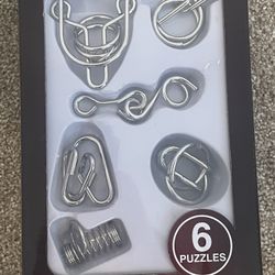Mini Metal Brain-Teaser Puzzle Set – New