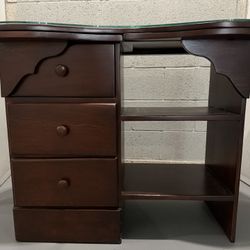 Vintage Kidney Bean Dressing Vanity, Refurbished 