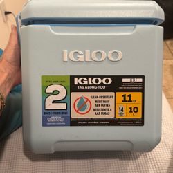 Brand New Igloo Tag Along Too Cooler-Powder Blue