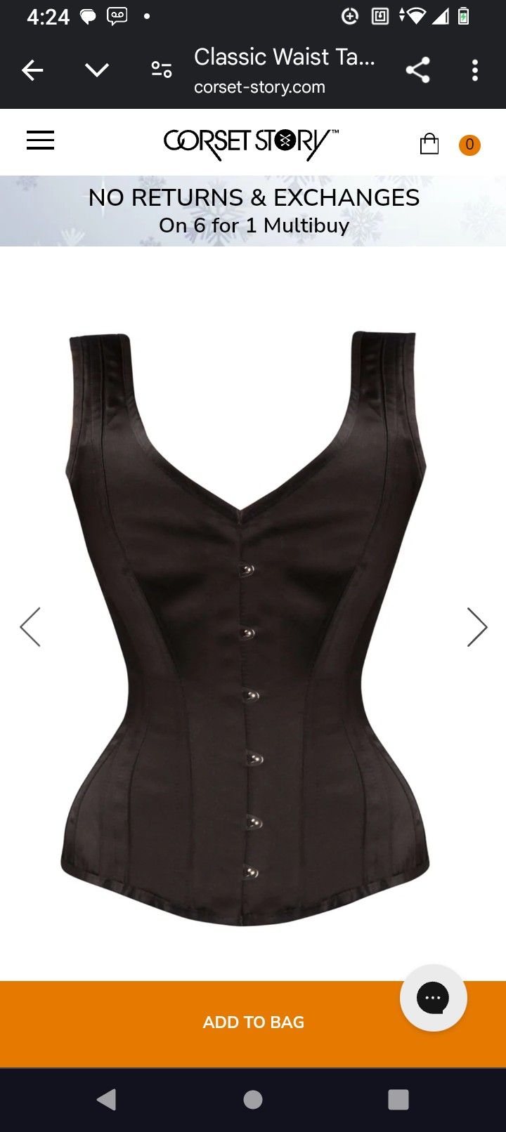 Classic Waist Trainer Satin With Shoulder Straps