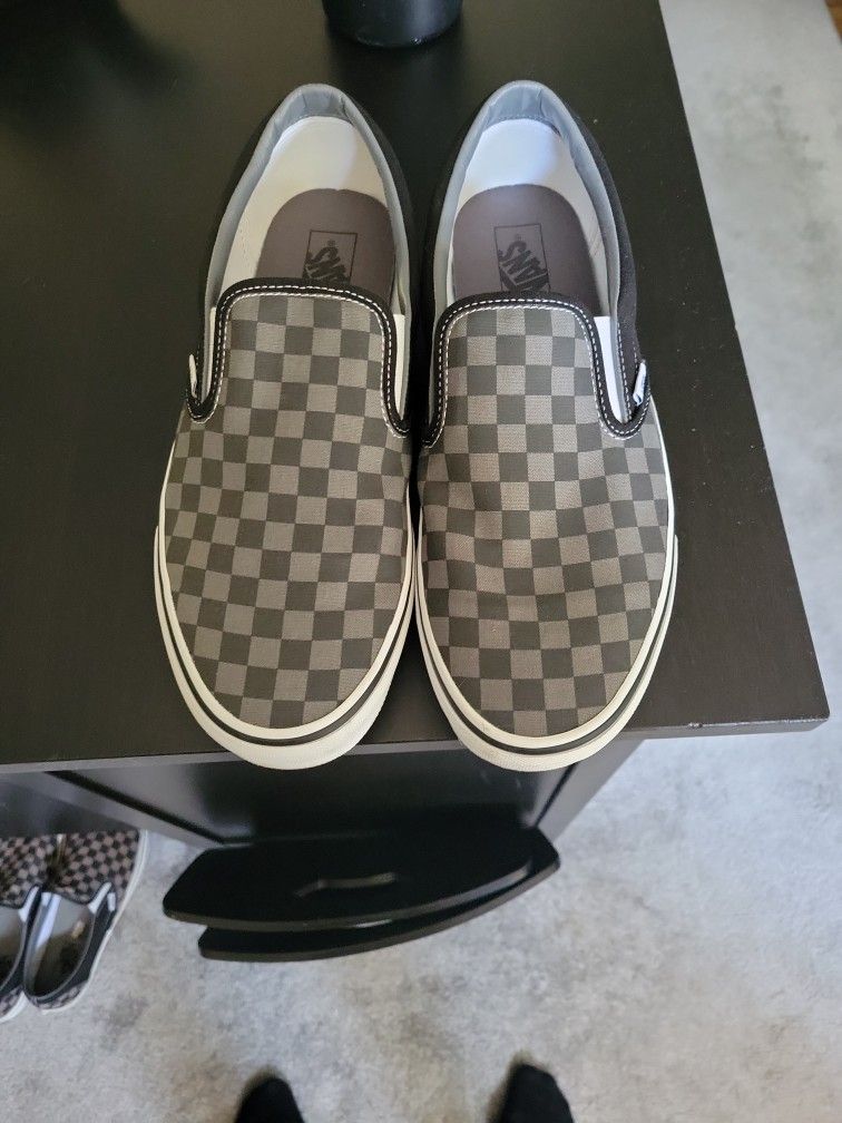 Vans - Checker Plad Black And Grey