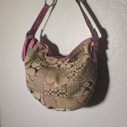 Coach Patchwork Purse Pink Soho Snakeskin Y2k