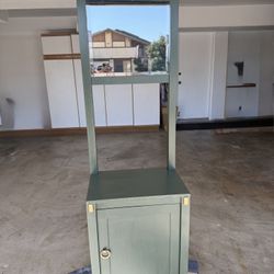 Green Painted Wooden  Hall Tree