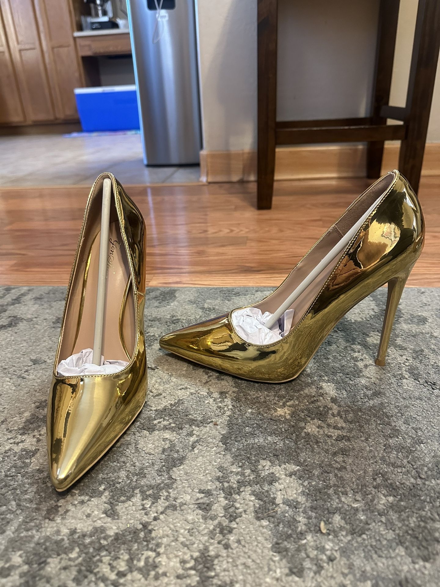Gold High Heels