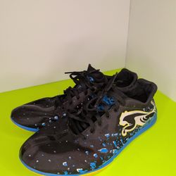 PUMA Men's Crossfox XCS Running Shoe,Black/Brilliant Blue,9.5 D US