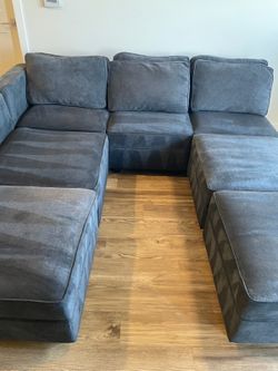 Belgian 7-Piece Modular Sleeper Sectional with Storage – Dark Gray (OBO)