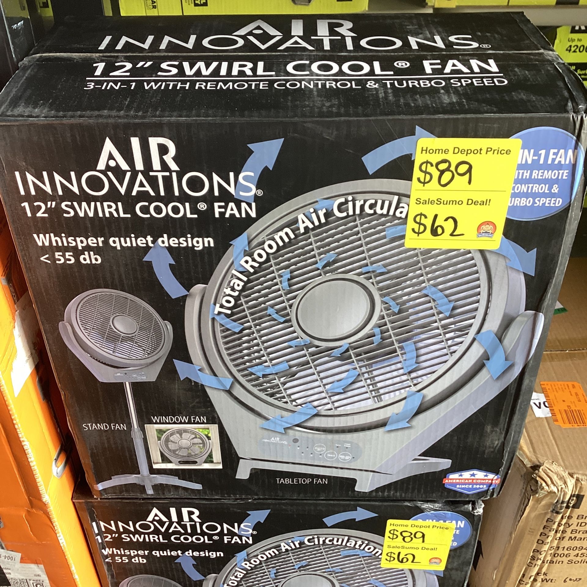 Air Innovations Swirl Cool Stand Fan With Remote