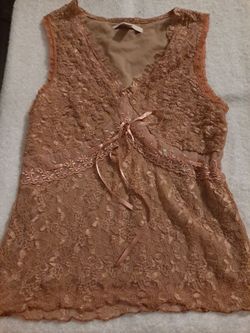 Dusty Rose Lace Sleeveless Top