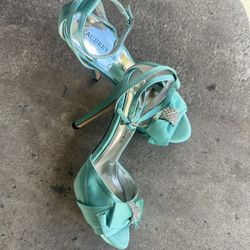 Tiffany Blue Shoes Heels Party Wedding Formal Size 5 