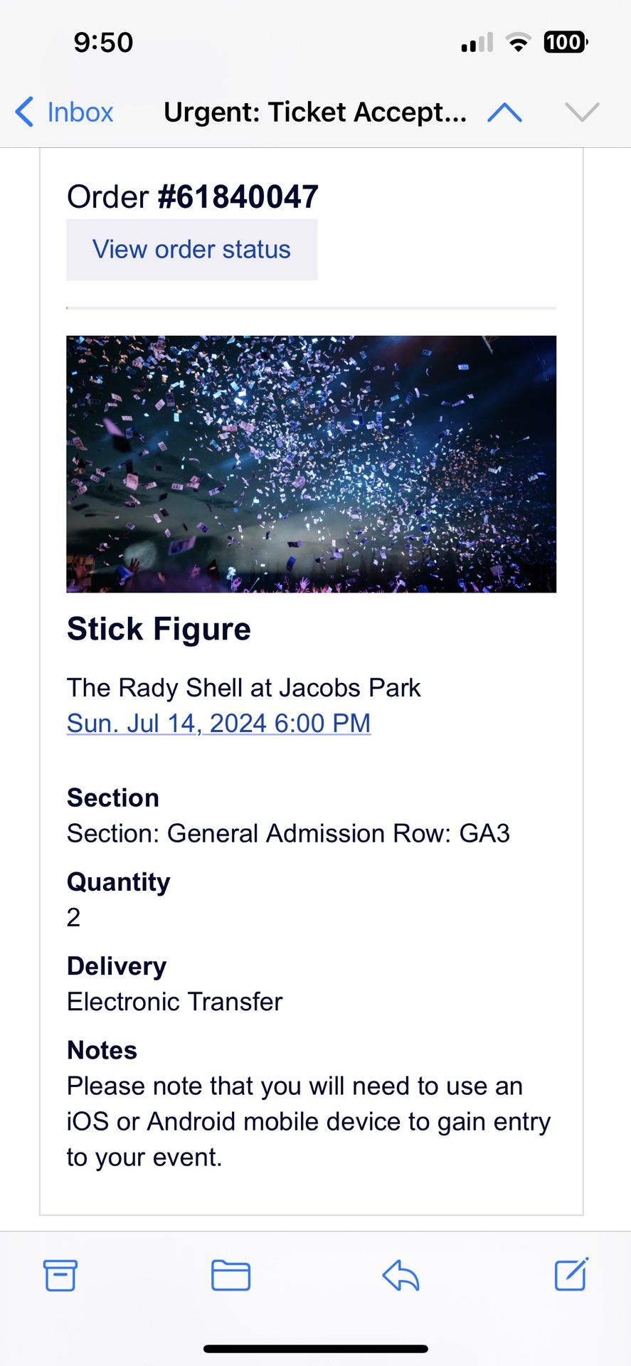 2 Stick Figure Tickets