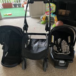 Graco Modes Element Travel System, Includes Baby Stroller with Reversible Seat, Extra Storage, Child Tray and SnugRide 35 Lite LX Infant Car Seat, Ain