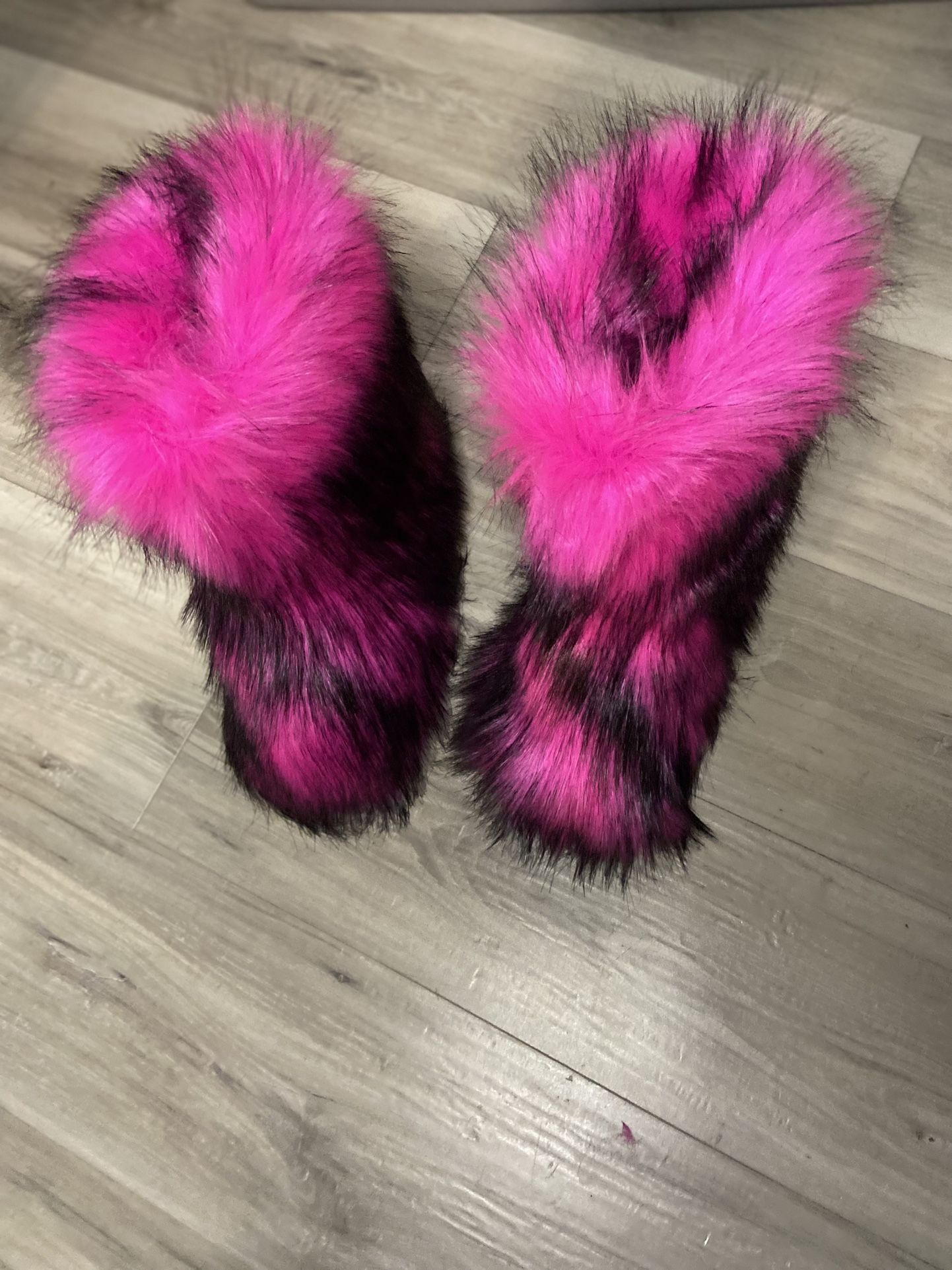 Pink Vegan Fur Boots Size 7.5, 8 (message Your Size After Your Place Your Order)