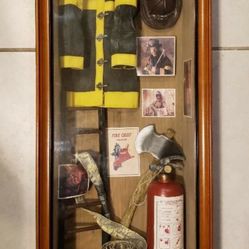 Fireman Vintage Shadow Box 