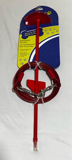Deluxe Pet Dog Stake and Tie-Out Set