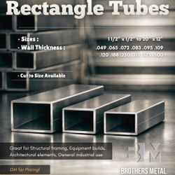Steel Rectangle Tube - Various Sizes | Everett