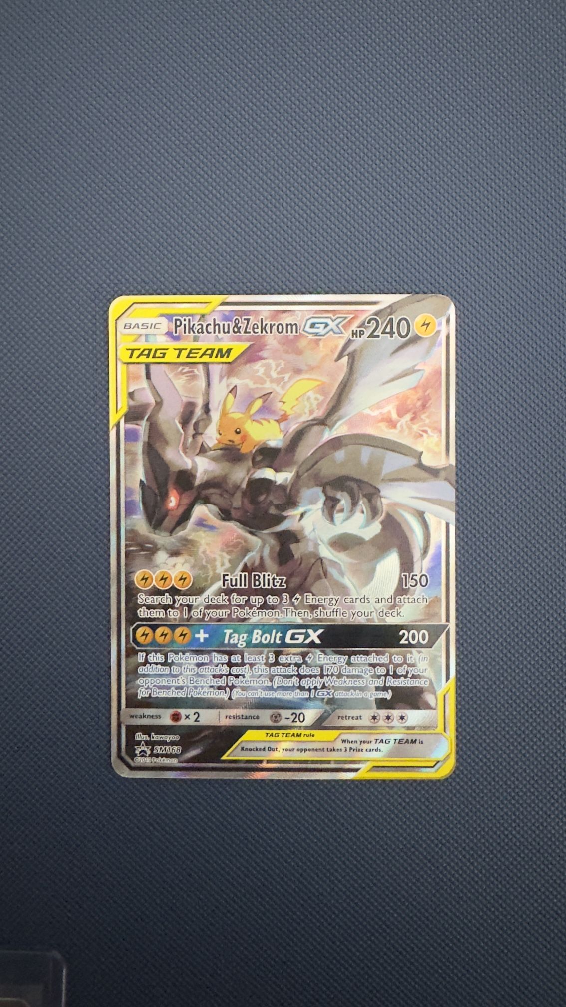 gold pokemon cards ex Pikachu & Zekrom GX from SM Promo main image 0