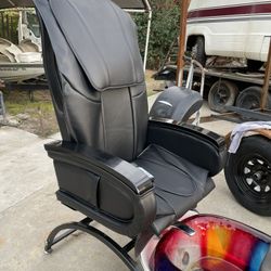 Salon Chair Brand Upholstery W Pedicure Wash Tub 