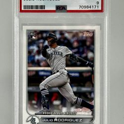Julio Rodriguez 2022 Topps Updated Rookie Card PSA 9