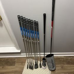 ⛳ Titleist DCI 981 Irons + TaylorMade Driver & Hybrid – Regripped – $250 OBO