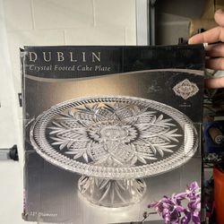 Crystal Cake Plate 