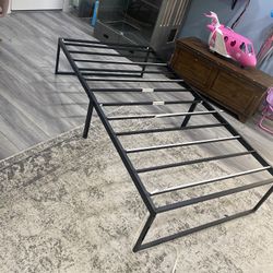 Black Twin Metal Bed Frame 