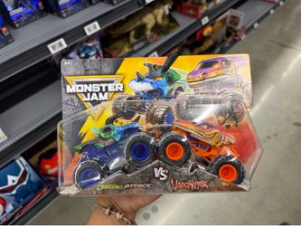 Monster Jam Jurassic Attack vs Velociraptor 1:64 Diecast Monster Truck 2-Pack