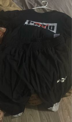 Puma Black T-Shirt+ joggers Set