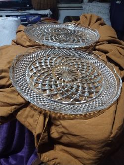 Vintage Anchor Wexford Clear Glass Dinner Plate 9inch