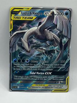 Non TCG Pokemon Lugia & Kyogre Gx Tag Team Fan Art Card