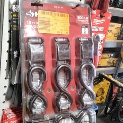 HUSKY 10FT X  1 IN. CAM BUCKLE TIE - DOWNS 4 - PACK 