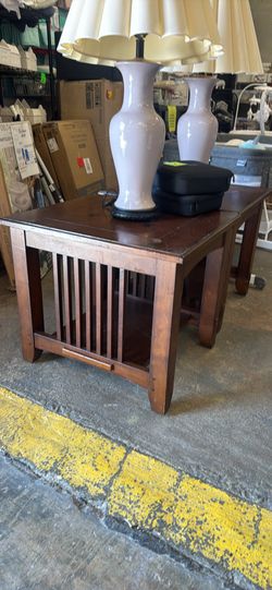 Set Of Solid Wood Side Tables 