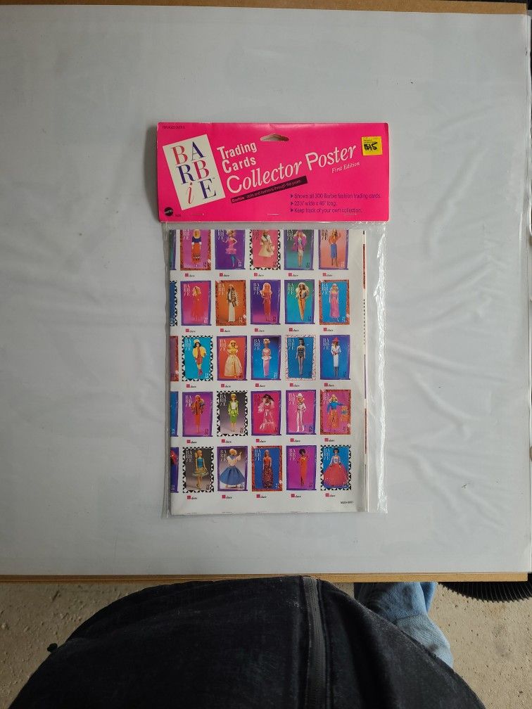 1990 Barbie Trading Card Poster