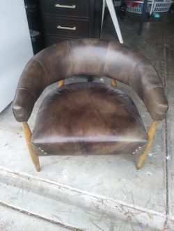 Leather brown chair