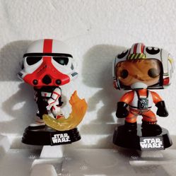 Two Star Wars Funko Bobbleheads