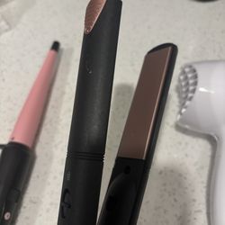 Bundle curling iron, hair straightener and hair dryer