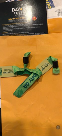 (2)  2 Day Trip wrist bands
