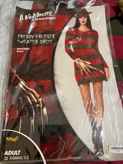 Spirit Halloween Freddy Krueger Sweater Dress Adult X-Small