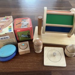 Lovevery Montessori Wooden Baby Toy Bundle Lot Puzzle Ball Cylinder 