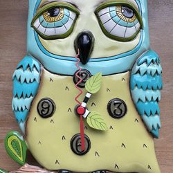 Owl Wall Clock From Fireworks
