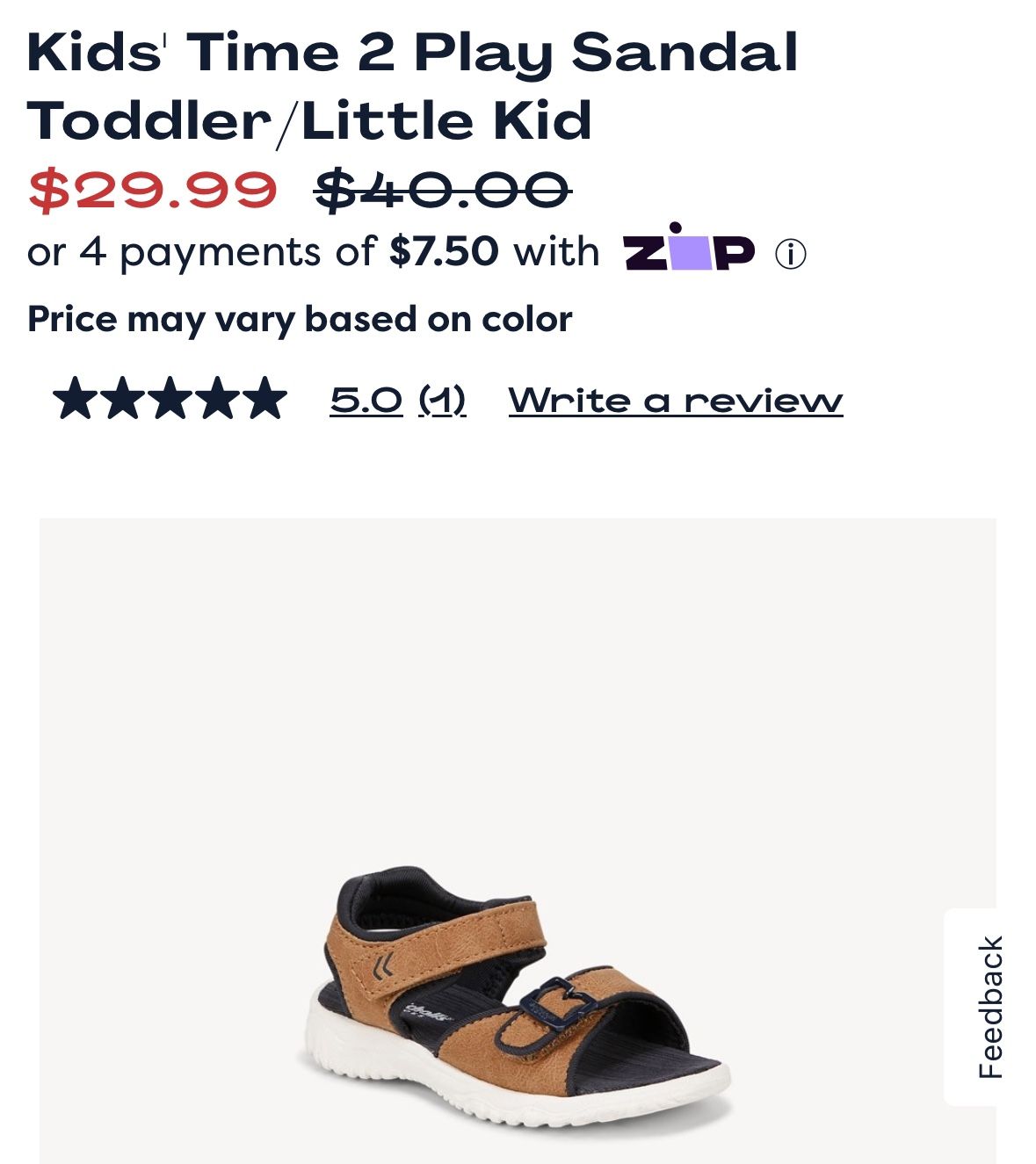 Dr. Scholls Sandals Toddler Boy Size 10