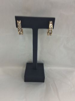 Diamond hoop earrings 14k 9.2grams