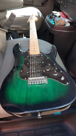 Green Burst Stratocaster-Style Electric Guitar Californian