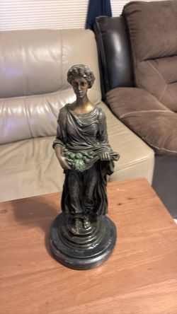 Classical Female Figure Bronze-Tone Statue