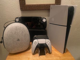 🔥 ULTIMATE PS5 SLIM BUNDLE • Portal Handheld w/ Case • Pulse Elite Headset • 2 Cntrlrs