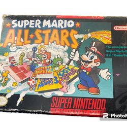 Super Nintendo Super Mario All Stars With Manual SNES 